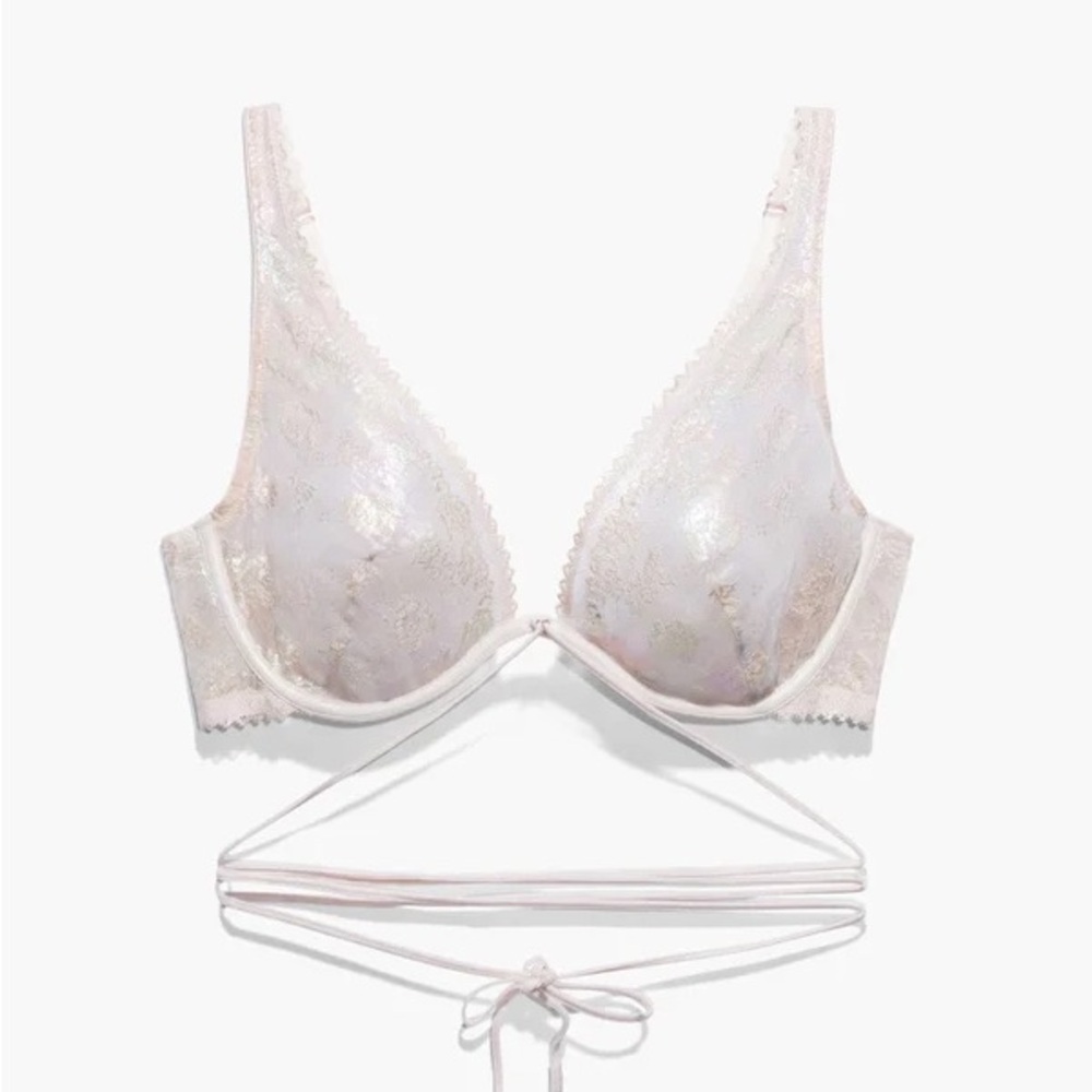 Iridescent Vintage Lace Bralette From Savage X Fenty Runway Fashion Show